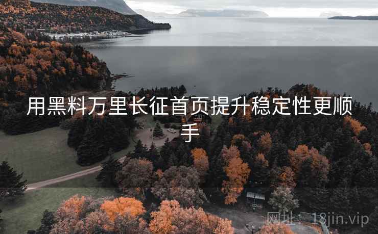 用黑料万里长征首页提升稳定性更顺手