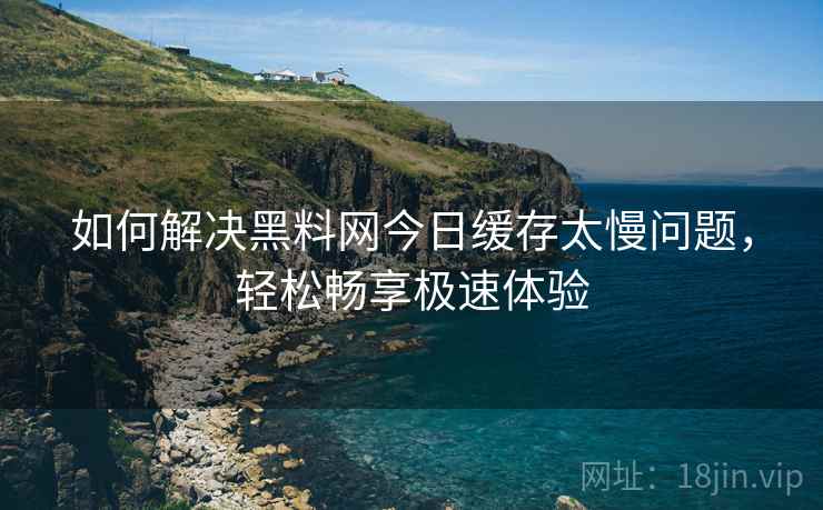 如何解决黑料网今日缓存太慢问题，轻松畅享极速体验