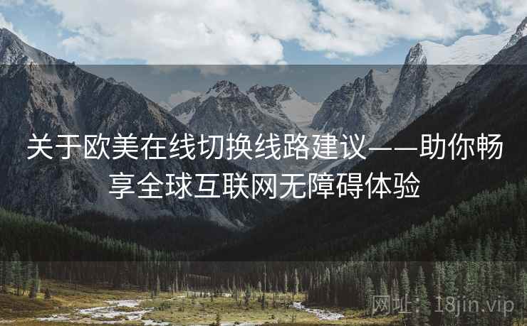 关于欧美在线切换线路建议——助你畅享全球互联网无障碍体验