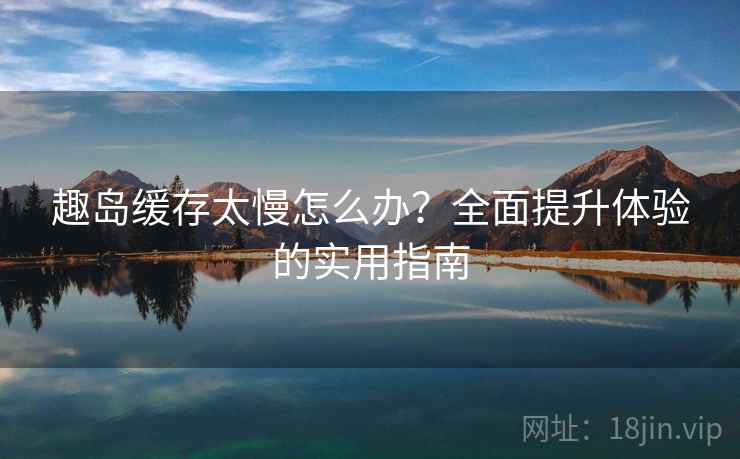 趣岛缓存太慢怎么办？全面提升体验的实用指南