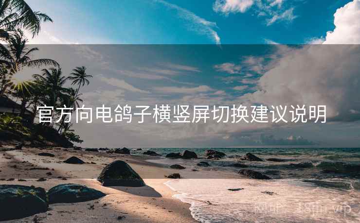 官方向电鸽子横竖屏切换建议说明