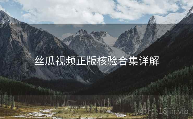 丝瓜视频正版核验合集详解