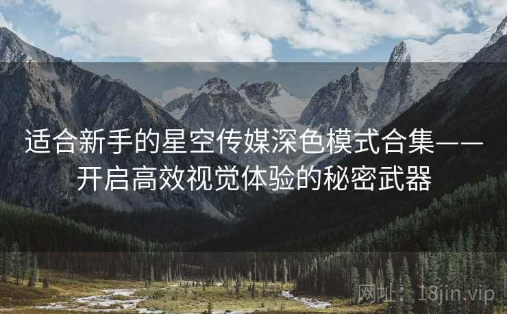 适合新手的星空传媒深色模式合集——开启高效视觉体验的秘密武器
