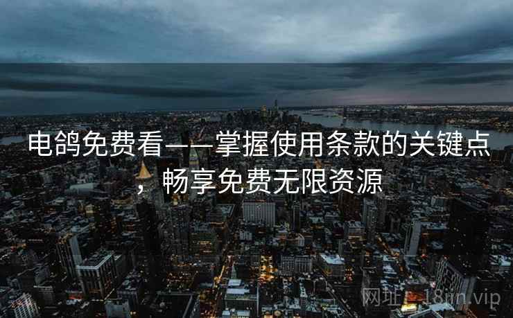 电鸽免费看——掌握使用条款的关键点，畅享免费无限资源